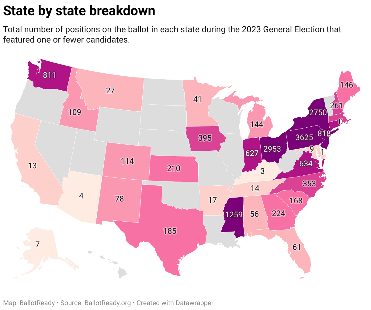 map of uncontested races by state