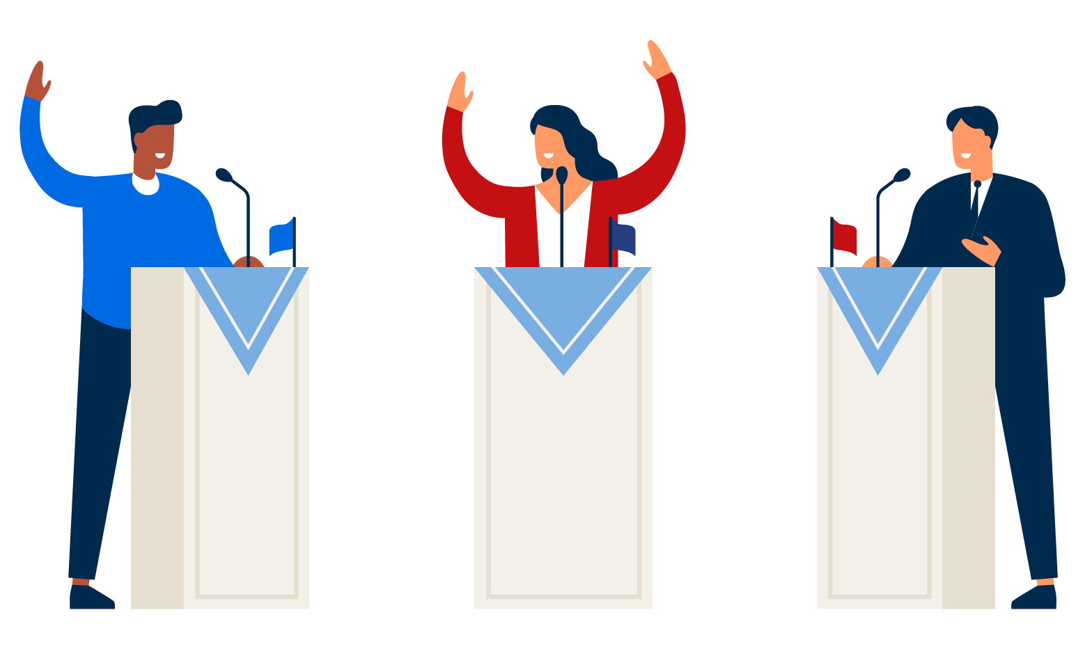 illustration of candidates for office
